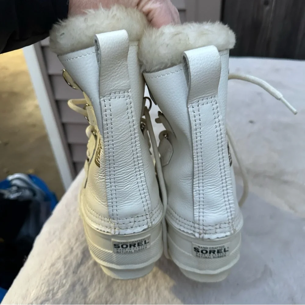 Vintage Sorel Cream Winter Boots Size 5